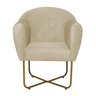 Poltrona Decorativa para Sala de Estar  Base X Suede Herrera - 5