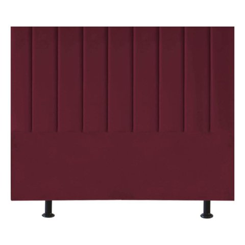 Cabeceira Estofada Cama Casal Queen Size 160 Cm Laura Suede:bordô