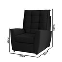 Ver imagem 4 de Poltrona do Papai Reclinável Negro Suede Parma Shop Jm