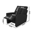 Ver imagem 3 de Poltrona do Papai Reclinável Negro Suede Parma Shop Jm
