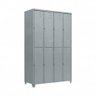 Armário Roupeiro de Aço Vestiário Academia 8 Portas Locker Cinza com Chave - 1