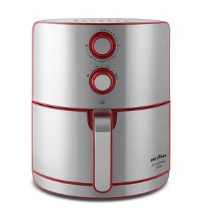 Air Fryer Britânia 4,6 Litros 127v 1500w Display Analógico Vermelho e Inox Bfr46vi