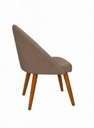 Ver imagem 4 de Kit 2 Cadeiras Lua Estofada Moderna Sala de Jantar Suede Marrom