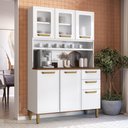Ver imagem 2 de Cozinha Compacta de Aço 6 Portas 3 Vid 2 Gavetas Branco Bertolini