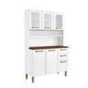 Ver imagem 1 de Cozinha Compacta de Aço 6 Portas 3 Vid 2 Gavetas Branco Bertolini