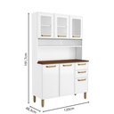 Ver imagem 3 de Cozinha Compacta de Aço 6 Portas 3 Vid 2 Gavetas Branco Bertolini
