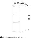 Ver imagem 4 de Nicho Aéreo Adega Vertical 20cm Riad Cinza Claro - Lumil Lumil Móveis