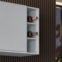 Ver imagem 2 de Nicho Aéreo Adega Vertical 20cm Riad Cinza Claro - Lumil Lumil Móveis