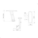 Ver mais imagens de Par de Braços T Regulavel Ergonômico Polipropileno Preto