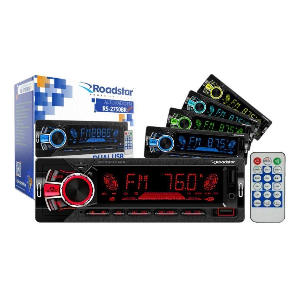Rádio Usb/bluetooth Rs-2751br Roadstar | MadeiraMadeira