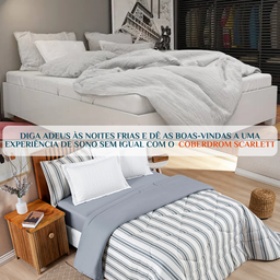 Coberdrom King Size Grosso Scarlett Malha 100%algodao Fofinho Marin:cinza - 4