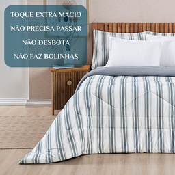 Coberdrom King Size Grosso Scarlett Malha 100%algodao Fofinho Marin:cinza - 5