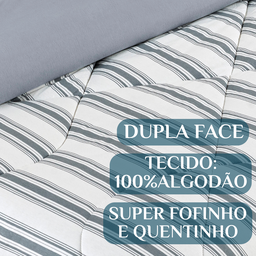 Coberdrom King Size Grosso Scarlett Malha 100%algodao Fofinho Marin:cinza - 3