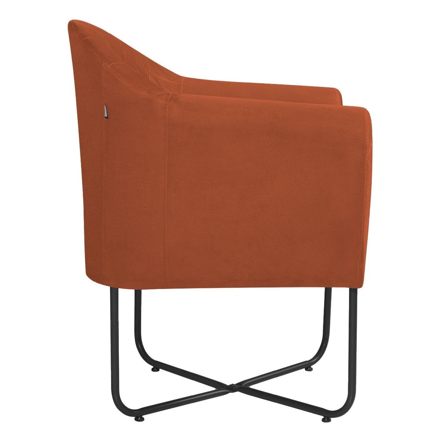 Poltrona Herrera Base X Preta Suede - 6