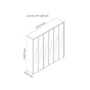 Ver imagem 2 de Guarda Roupa Lumina 6 Portas Reflecta LED Off White Bronze - Gelius