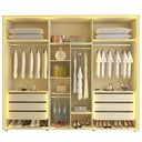 Ver imagem 5 de Guarda Roupa Lumina 6 Portas Reflecta LED Off White Bronze - Gelius