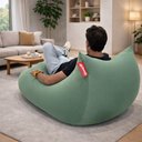 Ver imagem 3 de Puff Viva Sensorial Ergonômico Extrema Maciez Enchimento Pérolas 3mm Pufe - Verde