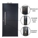 Ver imagem 4 de Porta Pivotante de Alumínio 210 X 100cm com Puxador Linha 30 Esquadrias Bergamo Abertura Direita