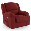 Ver imagem 7 de Poltrona do Papai Reclinável Pietra Elétrica Led Massagem Fh9 Veludo Vermelho - Mpozenato