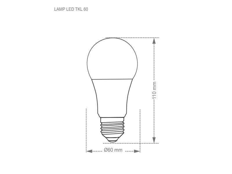 Kit 10 Lâmpada Led Tkl 60 / 9w Taschibra 6500k - 4