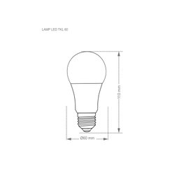 Kit 10 Lâmpada Led Tkl 60 / 9w Taschibra 6500k - 4