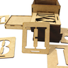 Stencil 75mm Molde De Alfabeto E Números Feito De Madeira Natural Letras Numeral MDF - 5