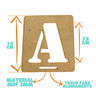 Stencil 75mm Molde De Alfabeto E Números Feito De Madeira Natural Letras Numeral MDF - 2
