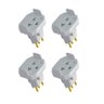 4 Adaptador Tomada Bipolar 2P + T Fame 10A 250V Cinza - 1
