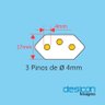 4 Adaptador Tomada Bipolar 2P + T Fame 10A 250V Cinza - 3