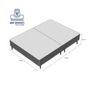 Ver imagem 5 de Base Sommier Camurça Preto Queen 158x198x23cm - 1051611810 - Ortobom Base Sommier Camurça Preto Quee