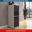 Ver imagem 6 de Armário de Arquivo de Aço Pandin 4 Gavetas Gavetas Cinza/preto