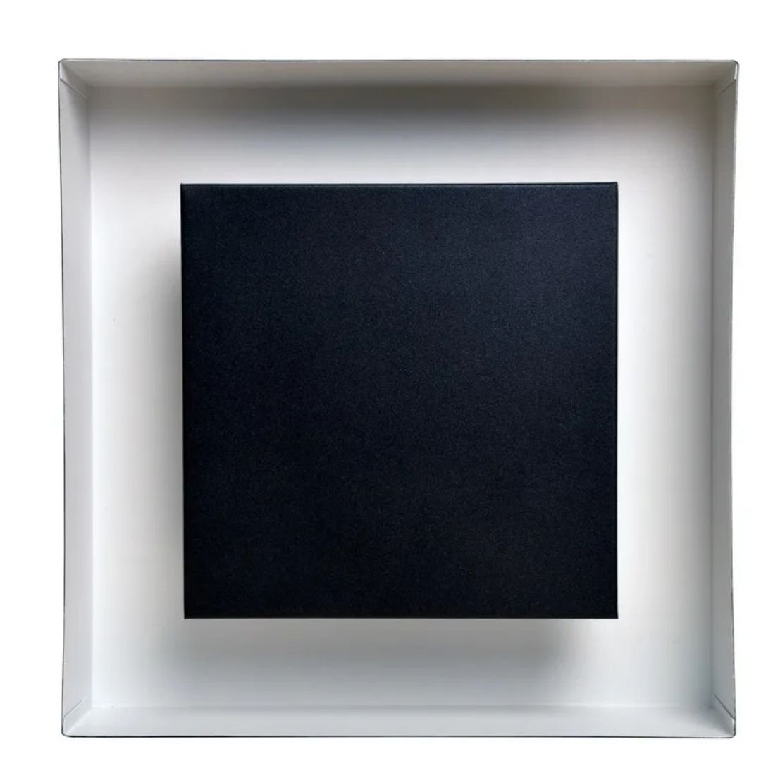 Lustre Plafon de Sobrepor E27 30x30 Preto com Branco - 4