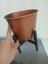 Ver imagem 3 de Octave Cachepô 19x15x15cm Metal Cobre com Suporte
