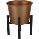 Ver imagem 1 de Octave Cachepô 19x15x15cm Metal Cobre com Suporte