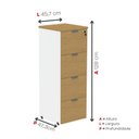 Ver imagem 4 de Arquivo para Pasta Suspensa com Chave 4 Gavetas Aço P25 Branco