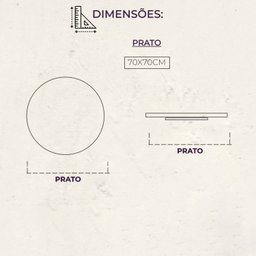 Prato Giratório para Mesa de Jantar 70cm - 8