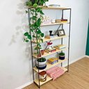 Ver imagem 2 de Estante Industrial de Ferro Ample 6 Prateleiras Natural e Preto