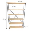 Ver imagem 3 de Estante Industrial de Ferro Ample 6 Prateleiras Natural e Preto