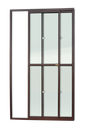 Ver imagem 1 de Porta Balcão Alumínio 2F.210 x 120 V.Liso Marrom Corten Brimak