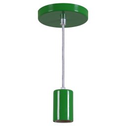 Pendente Copinho Soquete Luminária Lustre Alumínio Verde - T&T Iluminação - 1