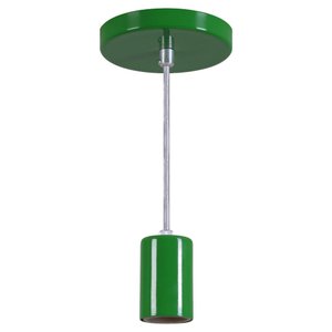 Pendente Copinho Soquete Luminária Lustre Alumínio Verde - T&T Iluminação
