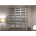 Ver imagem 1 de Persiana Horizontal - 1,50m Larg X 1,20m Alt - Alumínio 50mm com Fita Decorativa - Cor: Bege Claro -
