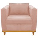 Ver imagem 5 de Kit Sofá 2 Lugares e Poltrona Europa Suede Rosê - Am Decor