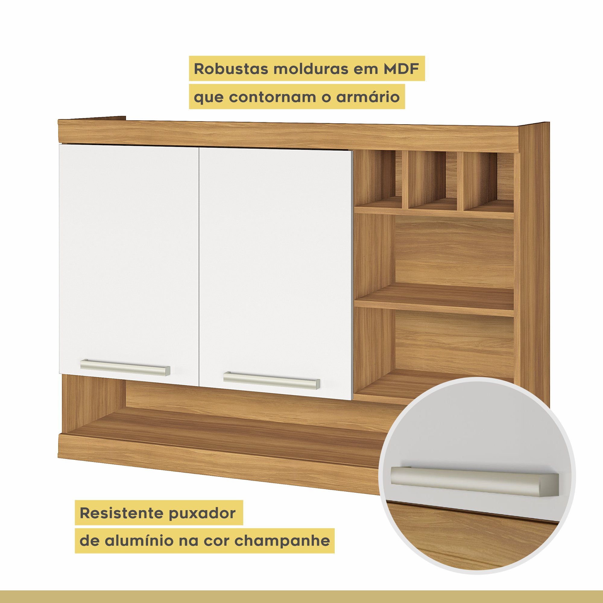 Cozinha 07 Peças Premium 100% MDF Burguesa - 2