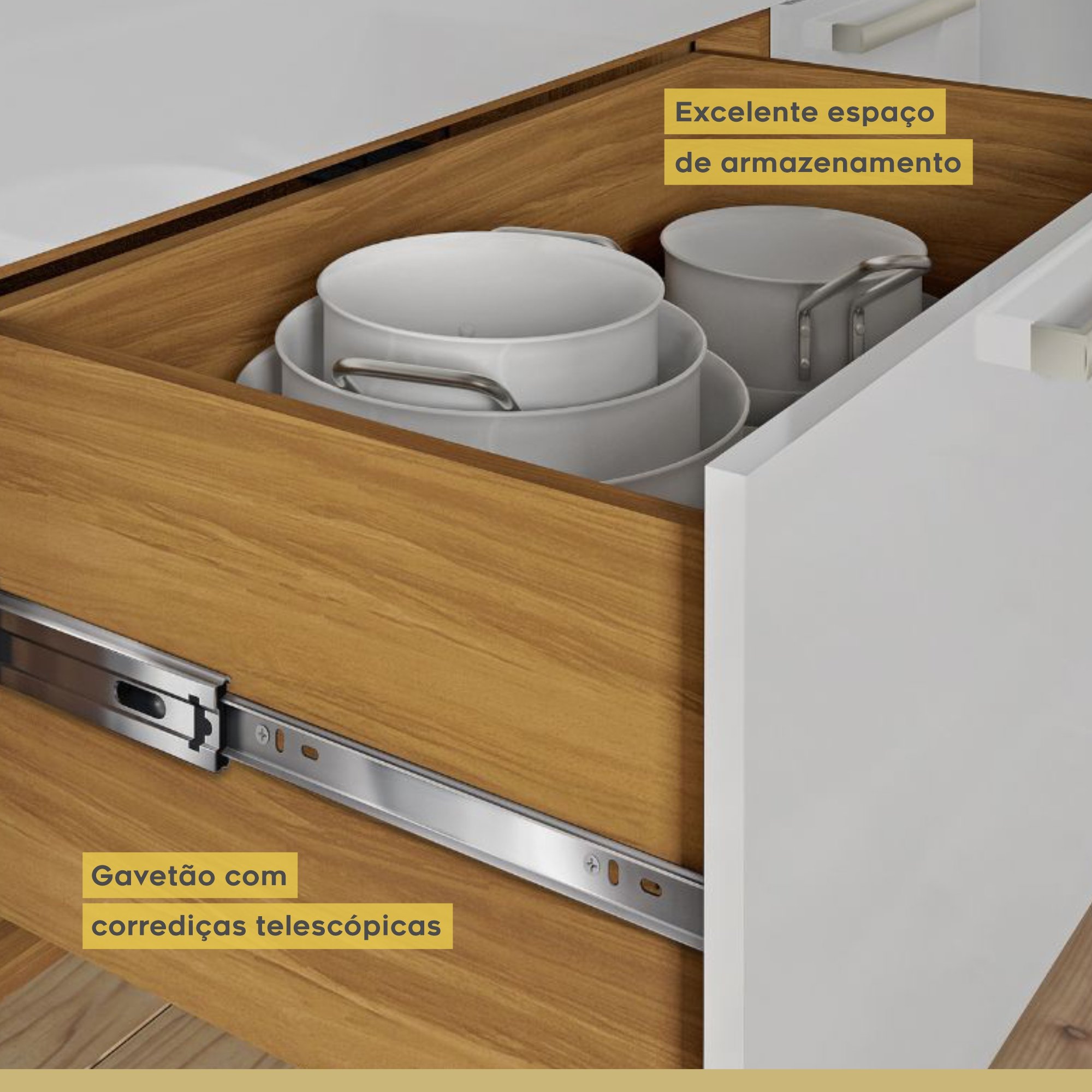 Cozinha 07 Peças Premium 100% MDF Burguesa - 7