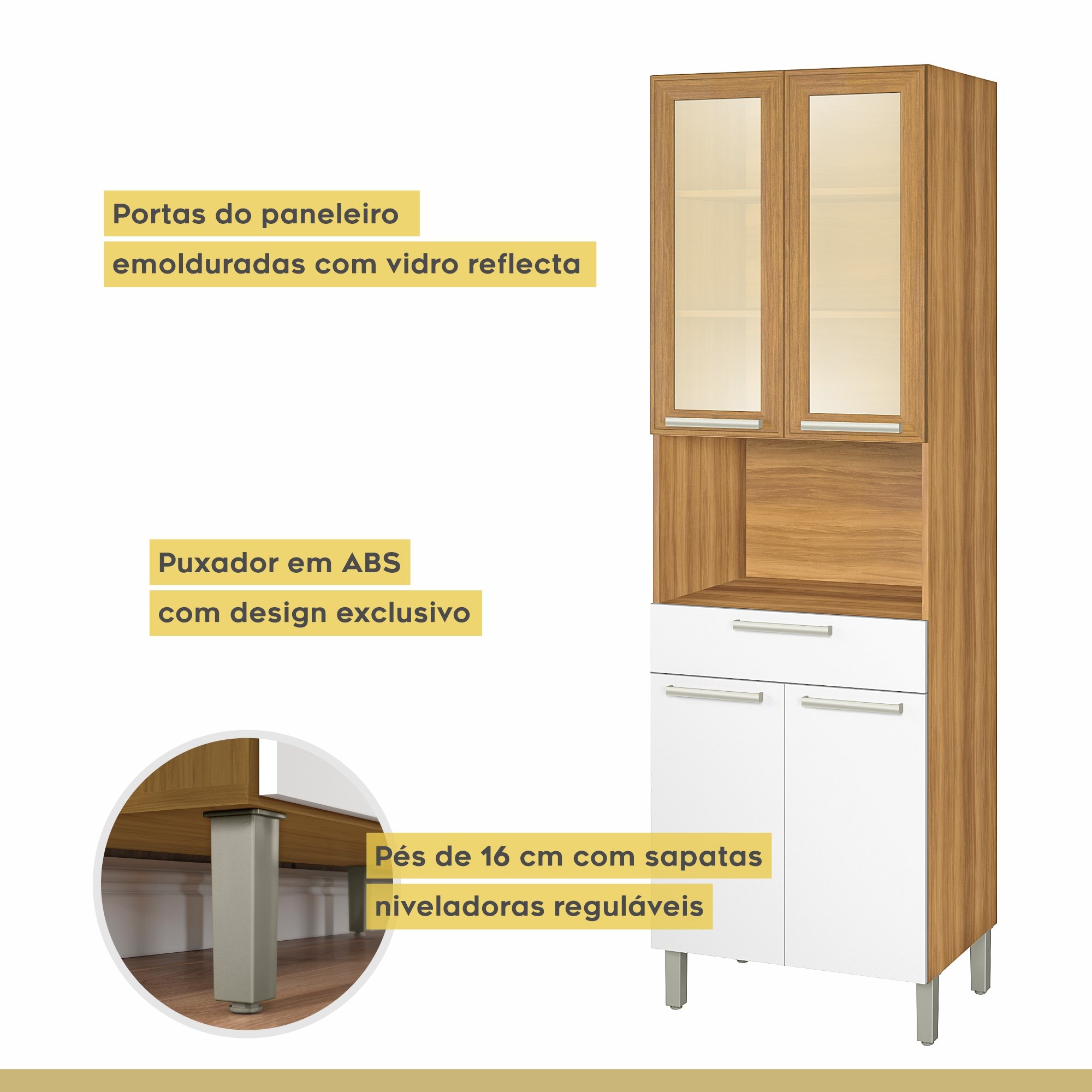 Cozinha 07 Peças Premium 100% MDF Burguesa - 13