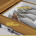 Ver mais imagens de Cozinha 5 Peças Armário Geladeira Burguesa Premium 100% MDF Marrom/Freijó/Branco