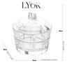 Açucareiro de Cristal Tress 10cm X 10cm - Lyor - 3