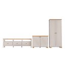 Ver imagem 2 de Conjunto de Sala com 1 Rack, 1 Estante e 1 Armário Madeira Maciça Ananda CabeCasa MadeiraOriginals