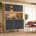 Ver imagem 2 de Armario de Cozinha Erva Doce 140 Cm 6 Portas e 1 Gaveta